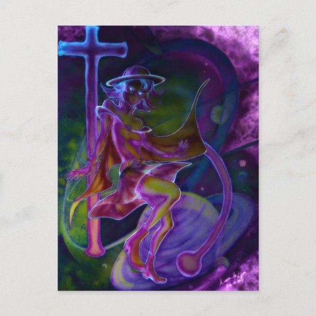 Carte Postale Windy Saturn Psychedelic (Devant)