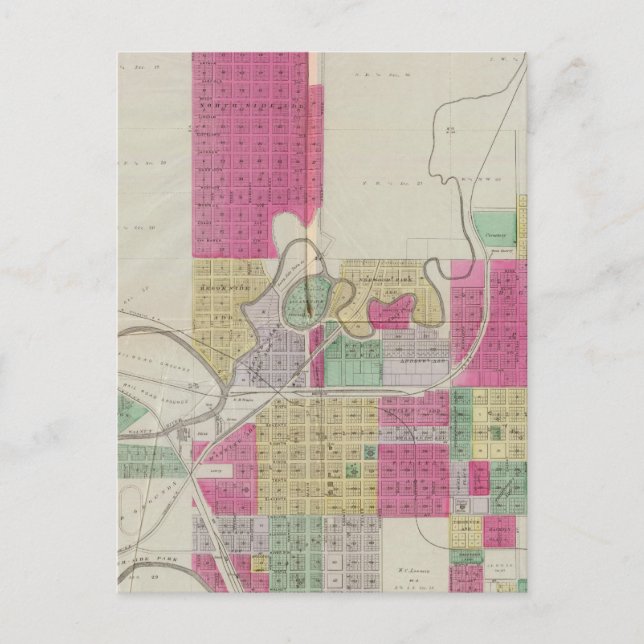 Carte Postale Winfield, comté de Cowley, Kansas (Devant)