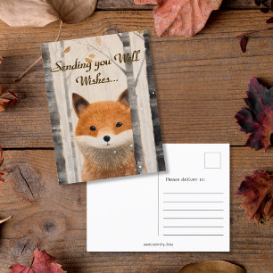 Carte Postale Wings Whimsical Fall Forest Fox