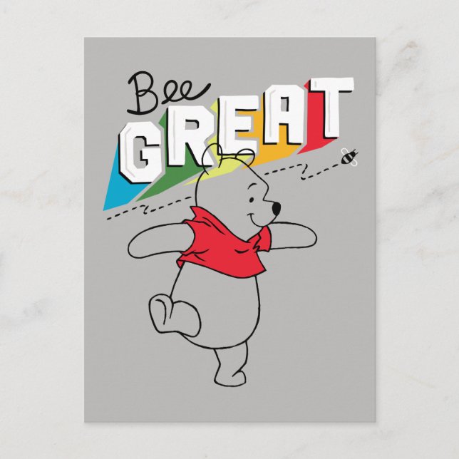Carte Postale Winnie l'Ooh | Abeille grande (Devant)