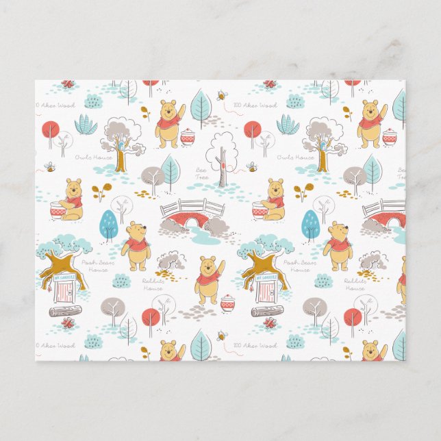 Carte Postale Winnie l'Ooh | Dans le bois de cent acres (Devant)