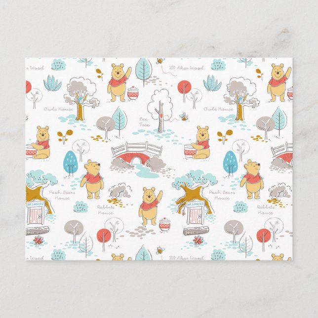 Carte Postale Winnie l'Ooh | Dans le bois de cent acres (Devant)