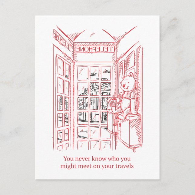 Carte Postale Winnie l'Ooh | Devis voyage (Devant)