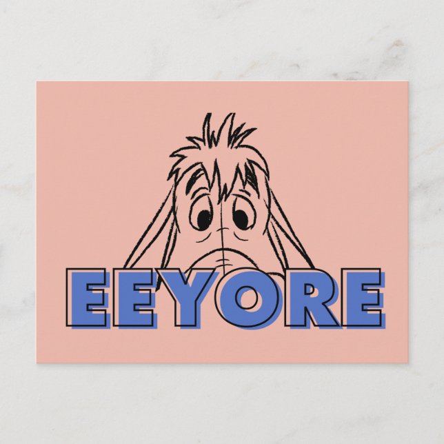 Carte Postale Winnie l'Ooh | Eeyore Peek-A-Boo (Devant)