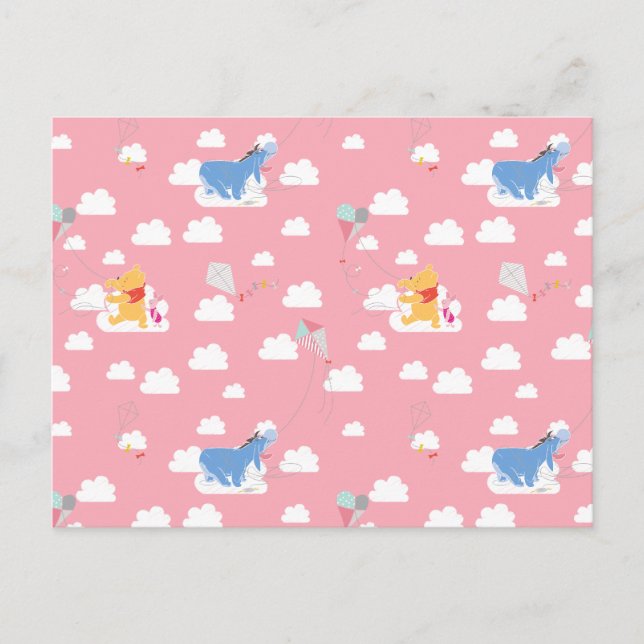 Carte Postale Winnie l'Ooh | Motif Pink Flying Kite Days (Devant)