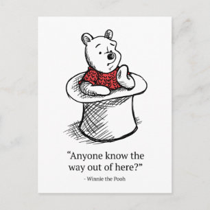 Carte Postale Winnie l'Ooh   N'importe qui connaît la voie à sui