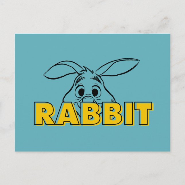 Carte Postale Winnie l'Ooh | Peek-A-Boo de lapin (Devant)