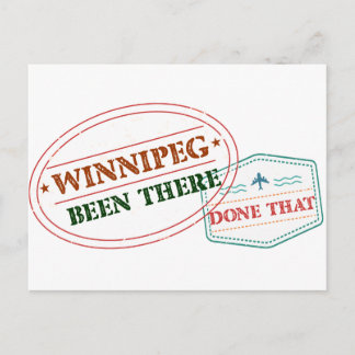 Carte Postale Winnipeg J'y étais, je l'ai fait