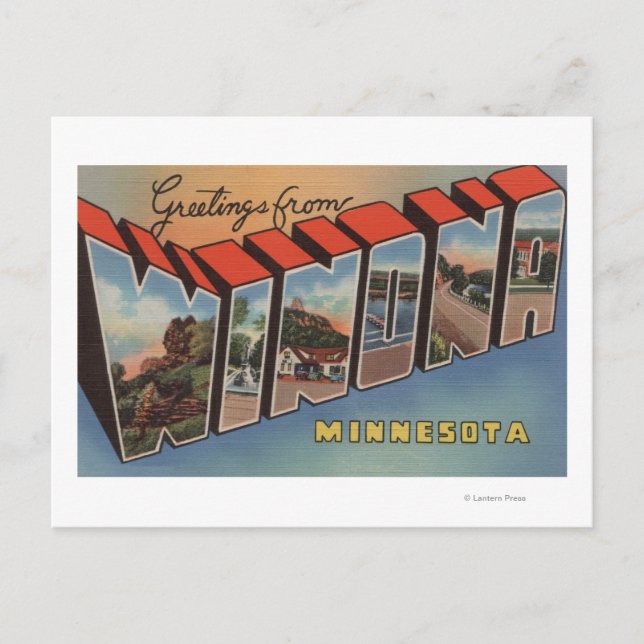Carte Postale Winona, Minnesota - Scènes de grandes lettres (Devant)