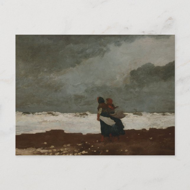 Carte Postale Winslow Homer - Deux personnages par la mer (Devant)