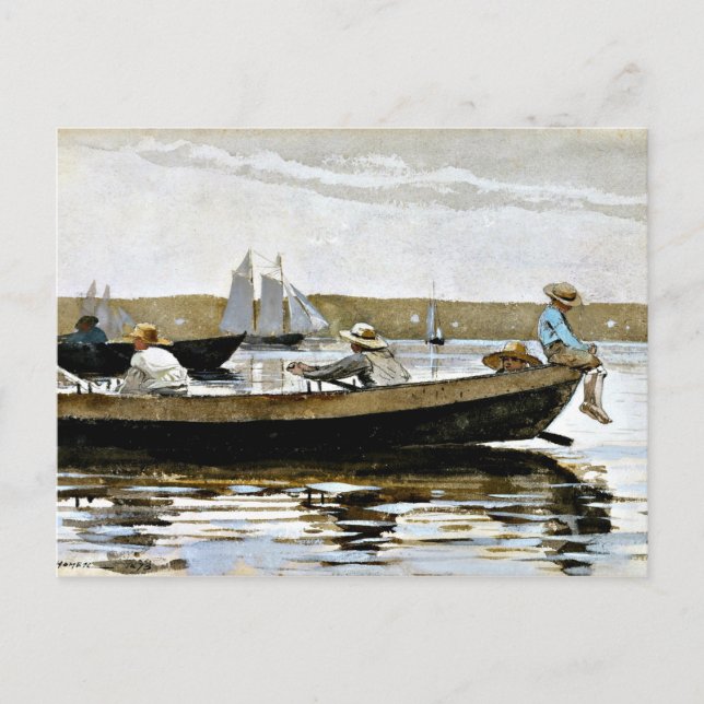 Carte Postale Winslow Homer - Garçons dans un Dory (Devant)