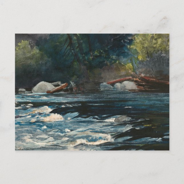 Carte Postale Winslow Homer - Les Rapids, Hudson River (Devant)