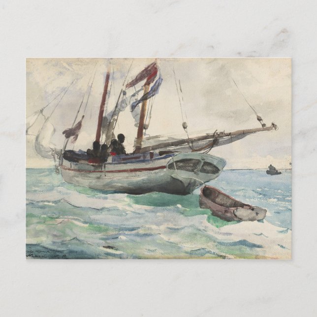 Carte Postale Winslow Homer - Trois-mâts - Nassau (Devant)