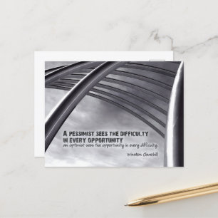Carte Postale Winston Churchill Citation Inspirationnelle Opport