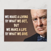 Winston Churchill Nous faisons vivre