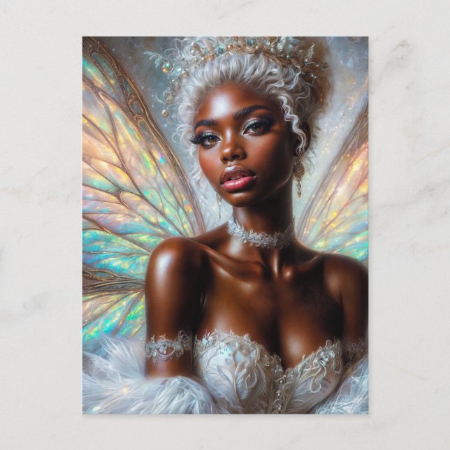 Carte Postale Winter Fairy With Dark Skin (Devant)