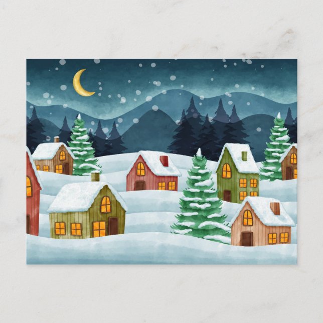 Carte Postale Winter in town (Devant)