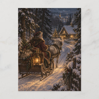 Carte Postale Winter Messenger Christmas Postcard
