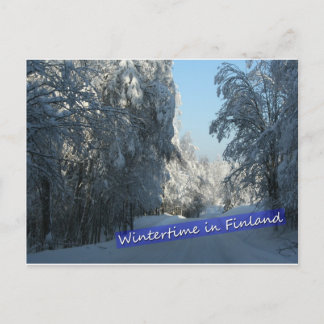 Carte Postale Wintery Country Road