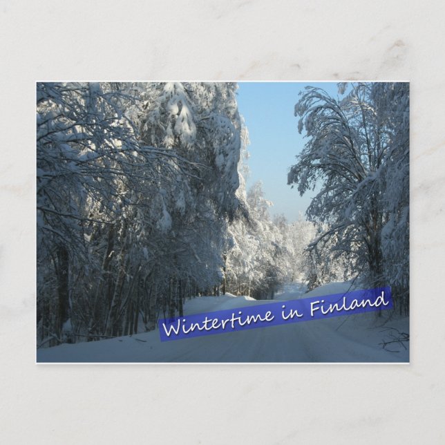 Carte Postale Wintery Country Road (Devant)