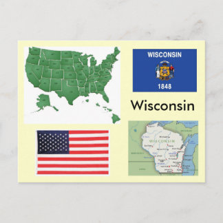 Carte Postale Wisconsin, États-Unis