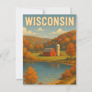 Carte postale Wisconsin Farms