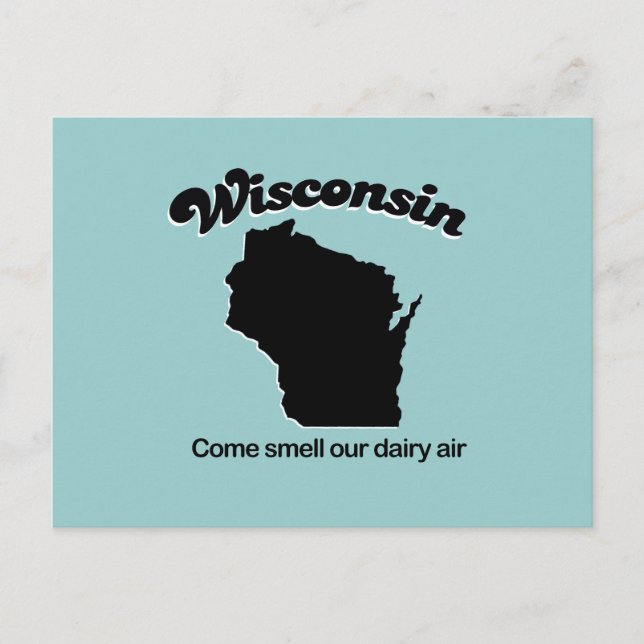 Carte Postale Wisconsin - Venez sentir notre air laitier (Devant)