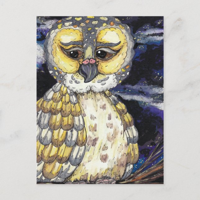 Carte postale Wise Old Owl (Devant)