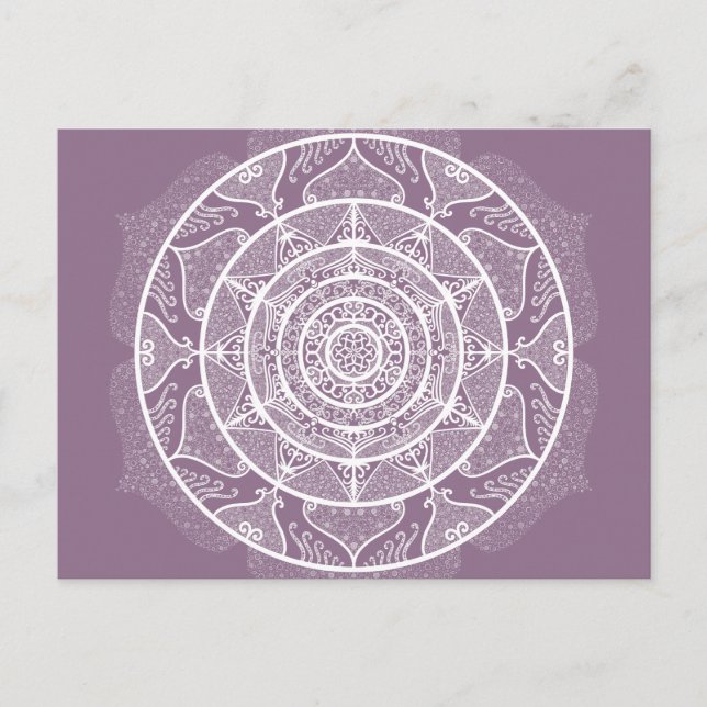 Carte Postale Wisteria Mandala (Devant)
