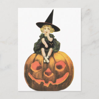 Carte Postale Witchoman Halloween Vintage