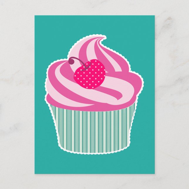 Carte Postale WIth Polka Dot Cherry (Devant)