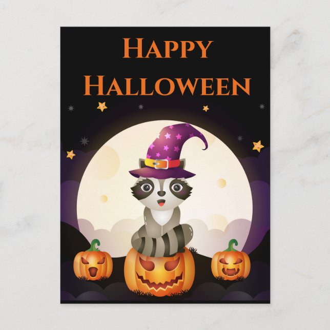 Carte Postale Wizard Raccoon (Devant)