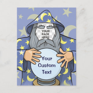 Carte Postale Wizard with your face