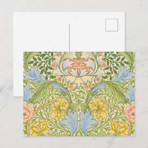 Carte Postale Wm Morris Myrtle Floral Art Nouveau Pastel