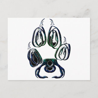 Carte Postale Wolf Empreinte de patte