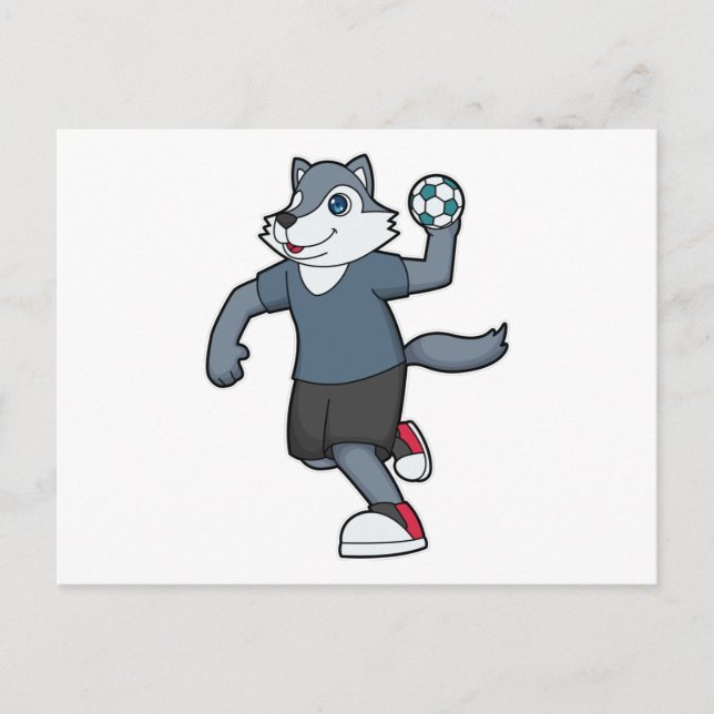 Carte Postale Wolf Handball joueur Handball (Devant)