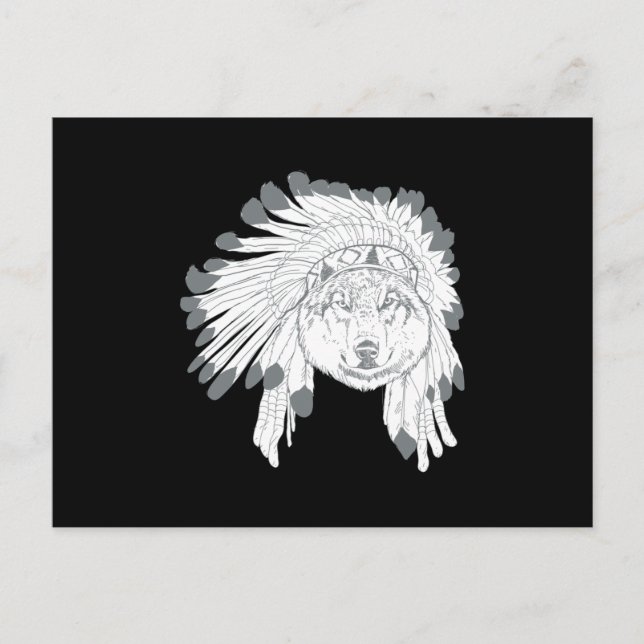 Carte Postale Wolf Headdress (Devant)