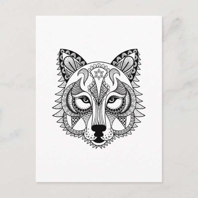 Carte Postale Wolf inspiré (Devant)
