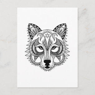 Carte Postale Wolf inspiré