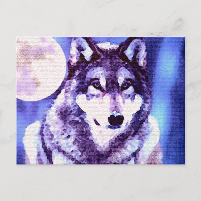 Carte Postale Wolf Look - Loup solitaire (Devant)