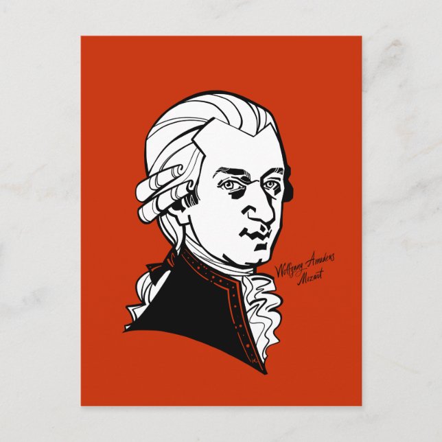 Carte Postale Wolfgang Amadeus Mozart (Devant)