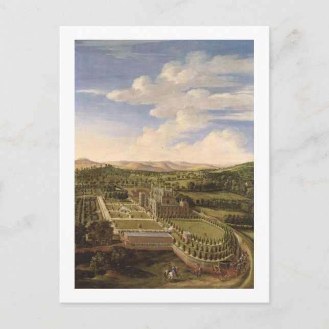 Carte Postale Wollaton Hall and Park, Nottingham, 1697 (huile su (Devant)