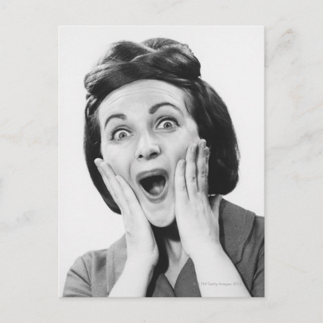 Carte Postale Woman Making Face (Devant)