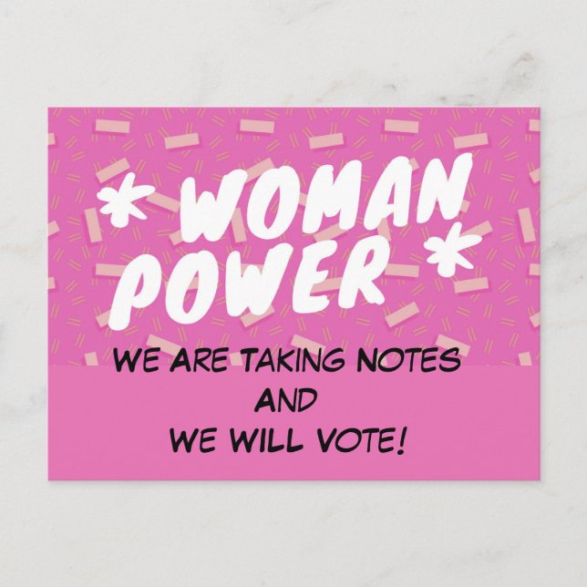 Carte postale WomenPower VOTE Politique (Devant)
