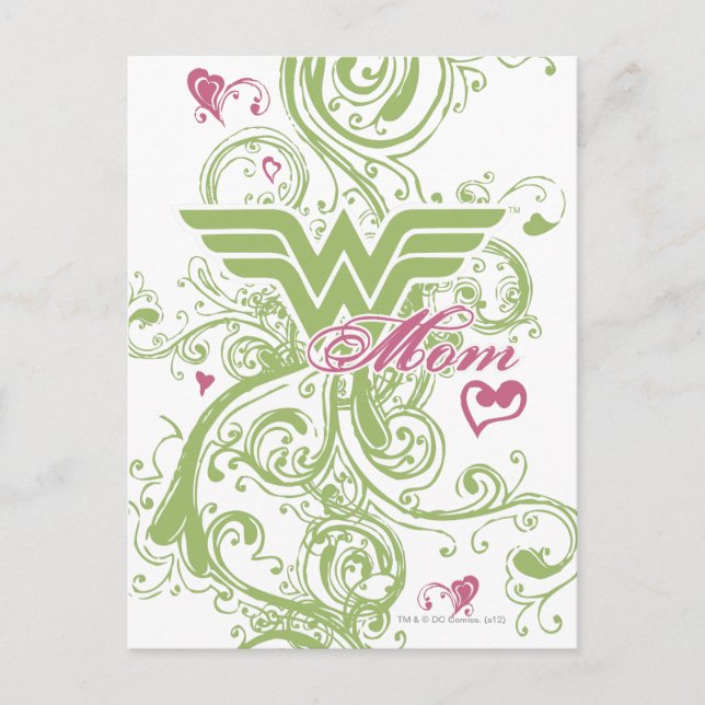 Carte Postale Wonder Maman Swirls (Devant)
