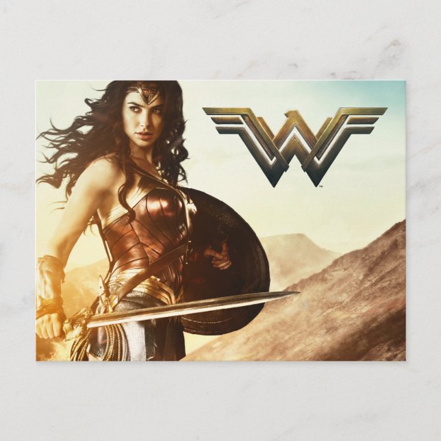 Carte Postale Wonder Woman Au coucher Du Soleil (Devant)