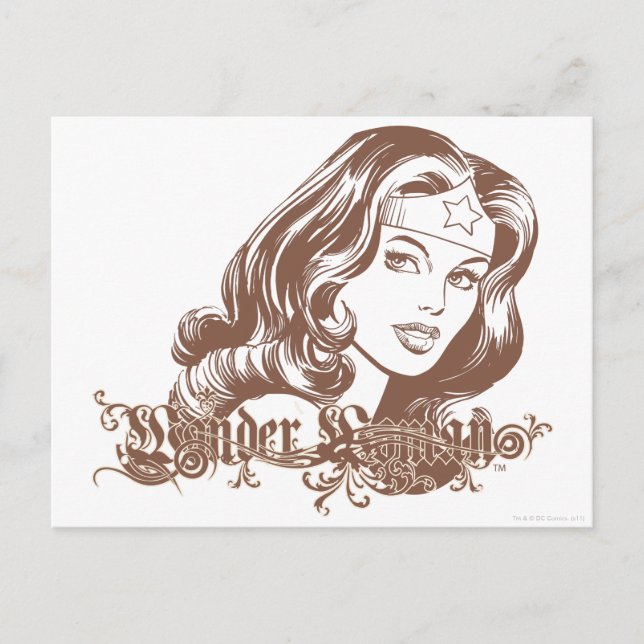 Carte Postale Wonder Woman Brown (Devant)