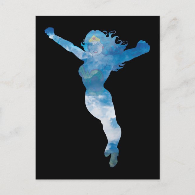 Carte Postale Wonder Woman Ciel bleu Silhouette (Devant)