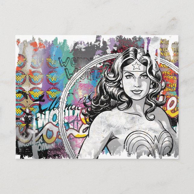 Carte Postale Wonder Woman Collage 6 (Devant)