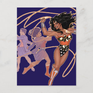 Carte Postale Wonder Woman Diana Prince Transformation